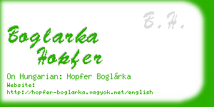 boglarka hopfer business card