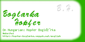 boglarka hopfer business card